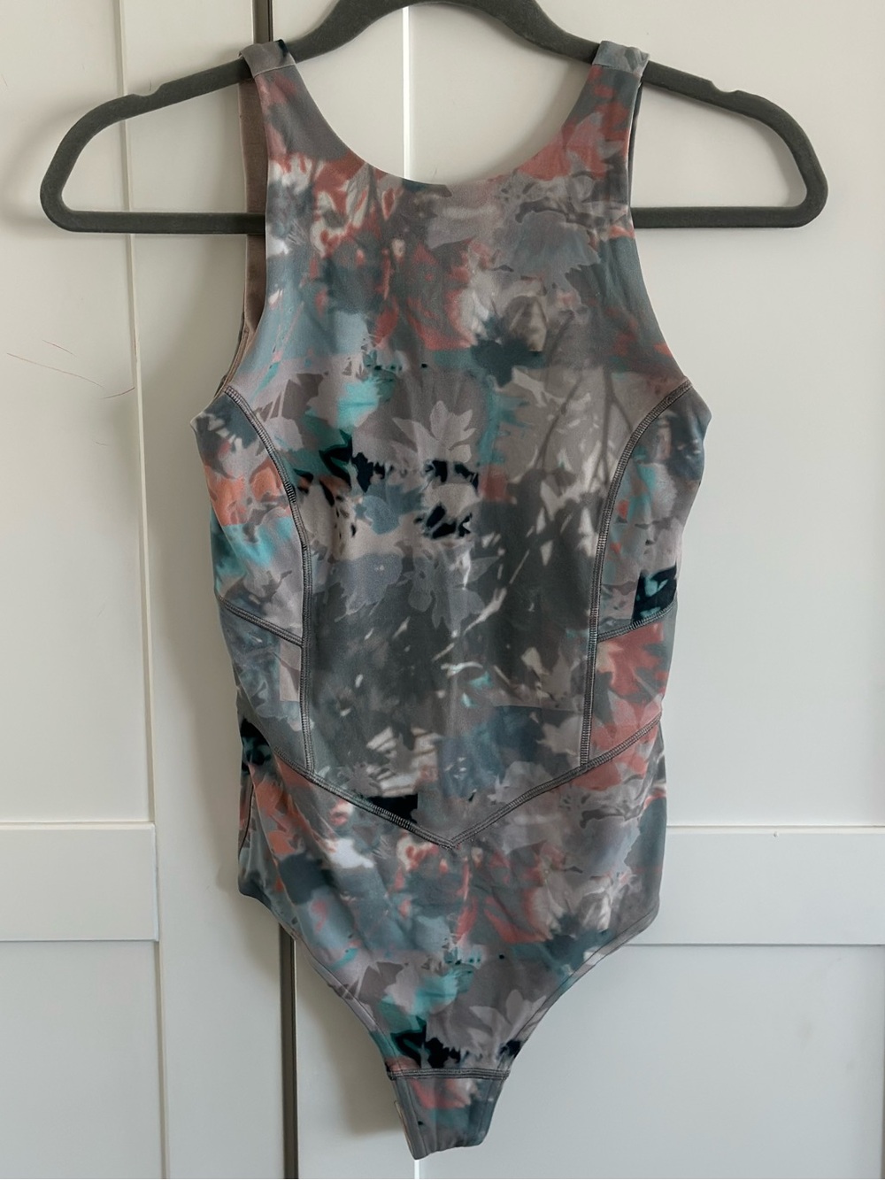 Rare Lululemon Align Bodysuit Floral Thong Back Size 2